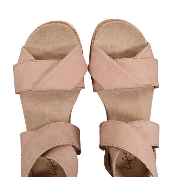 LifeStride Shoes Womens 7 Sandals Fashion Comfort Dressy Ankle Strap Zip Pink - Picture 9 of 15